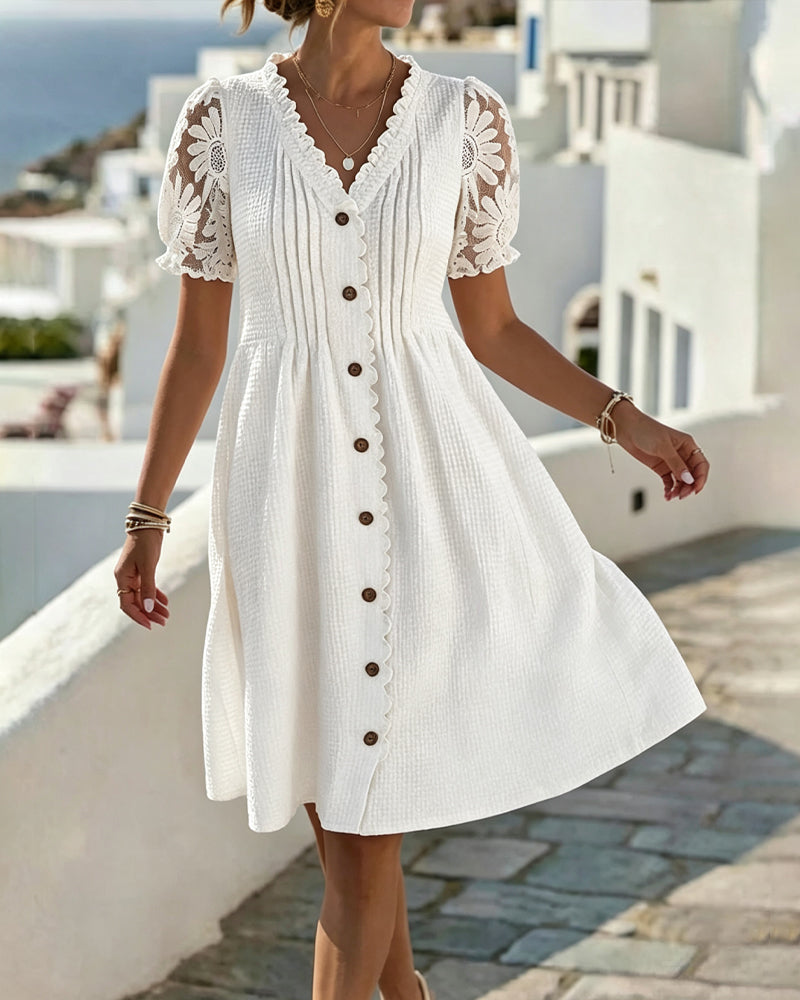 Deneke | Balloon Sleeve Midi Dress