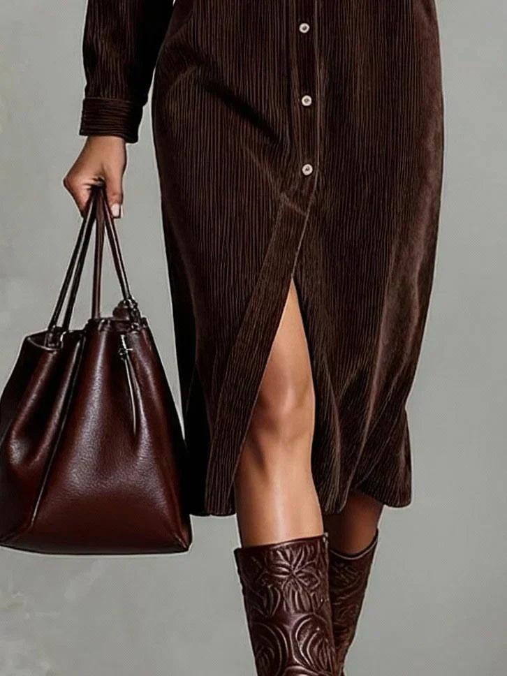Aurovia - Chic Flared Hem Dress