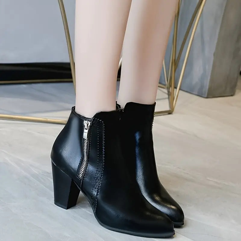 Women’s Soft Sole Chunky Heel Ankle Boots