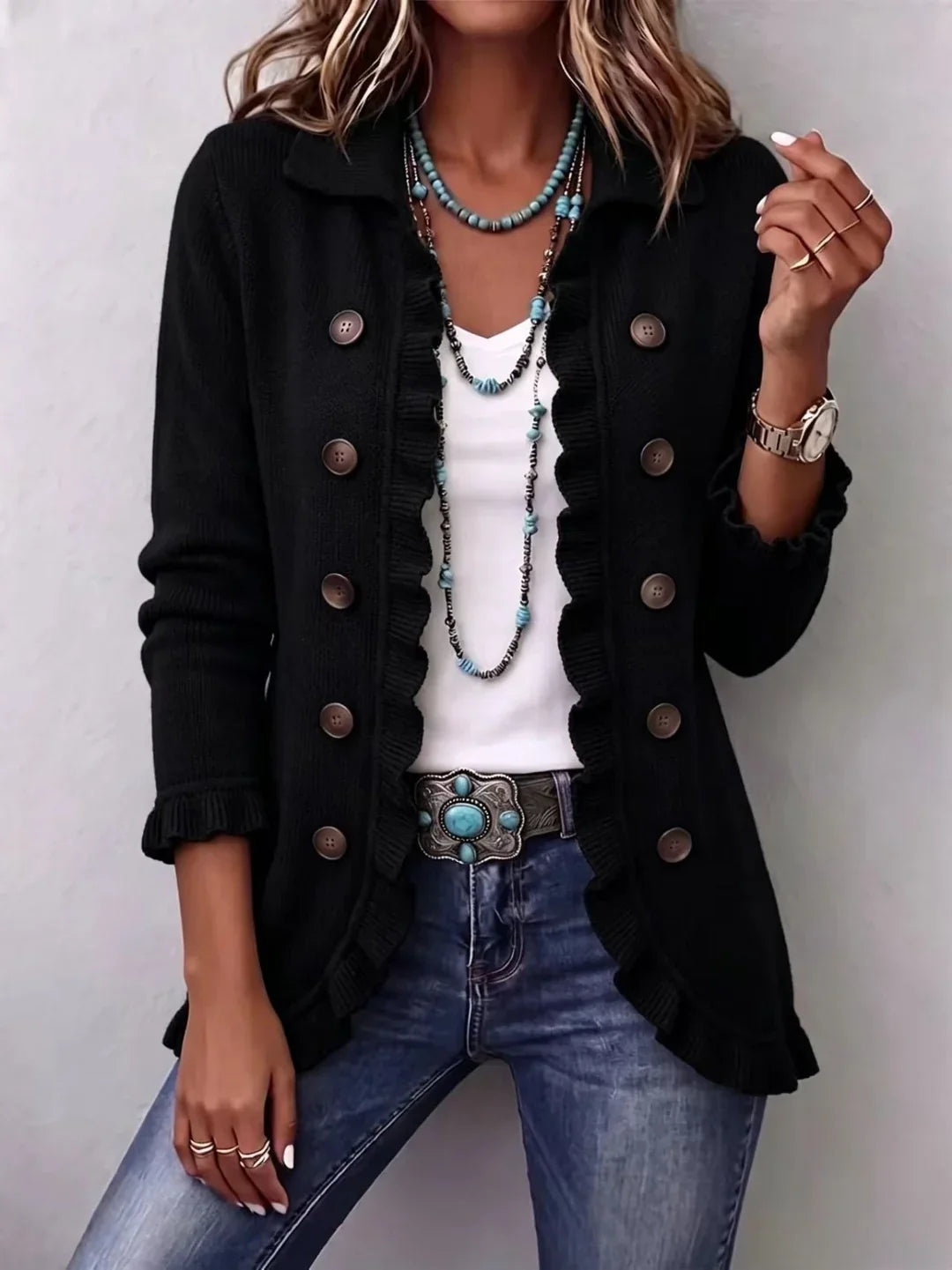 Lois | Boho Ruffled Jacket