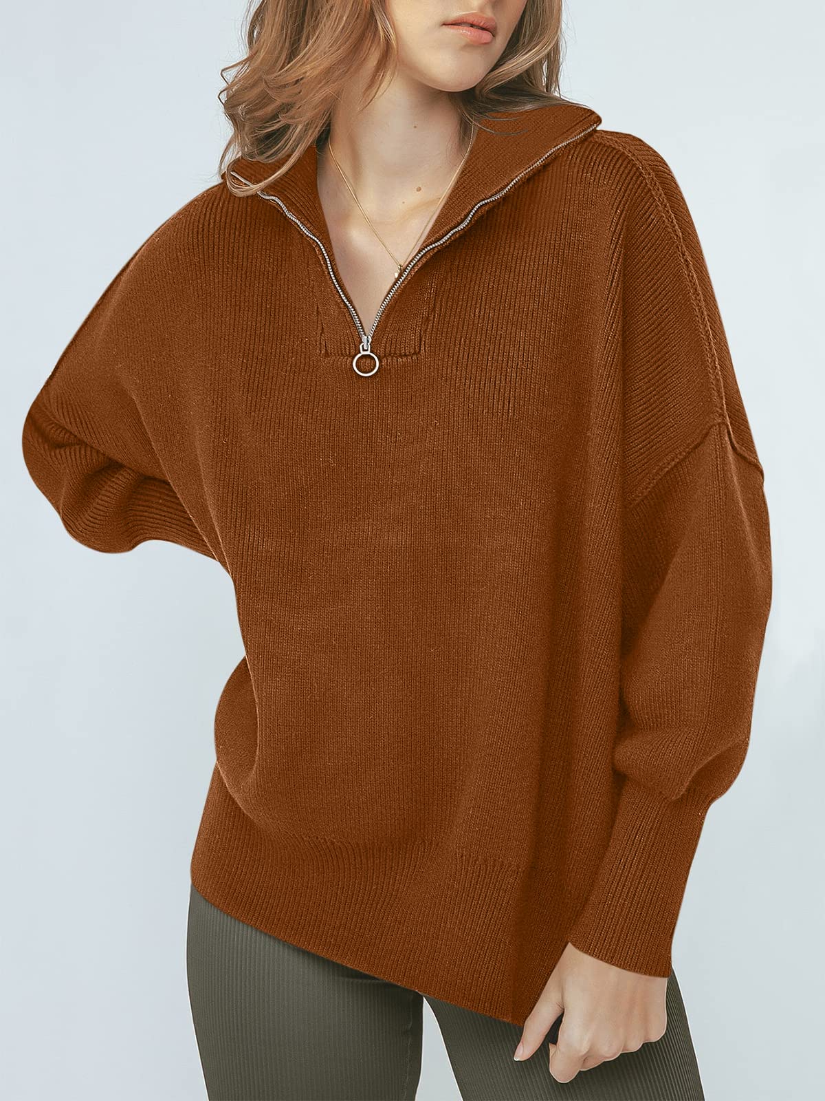 Kitty | Oversized Quarter Zip Sweater Pullover