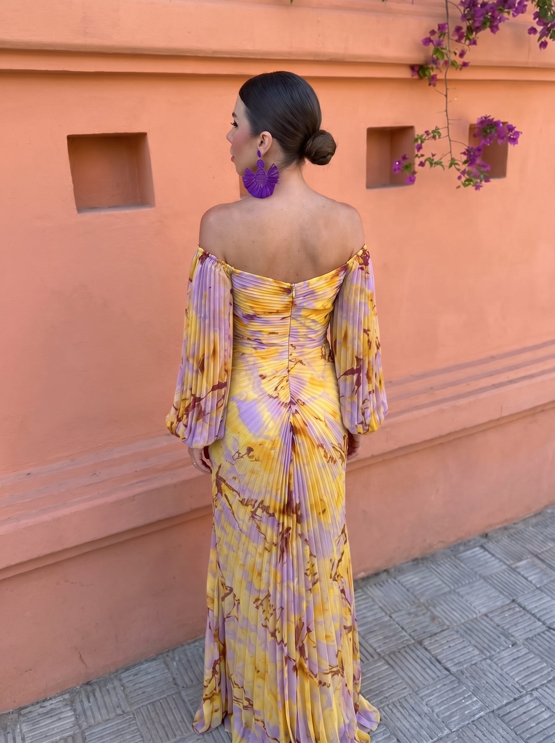 Gregoria | Floral Pleated Maxi Dress
