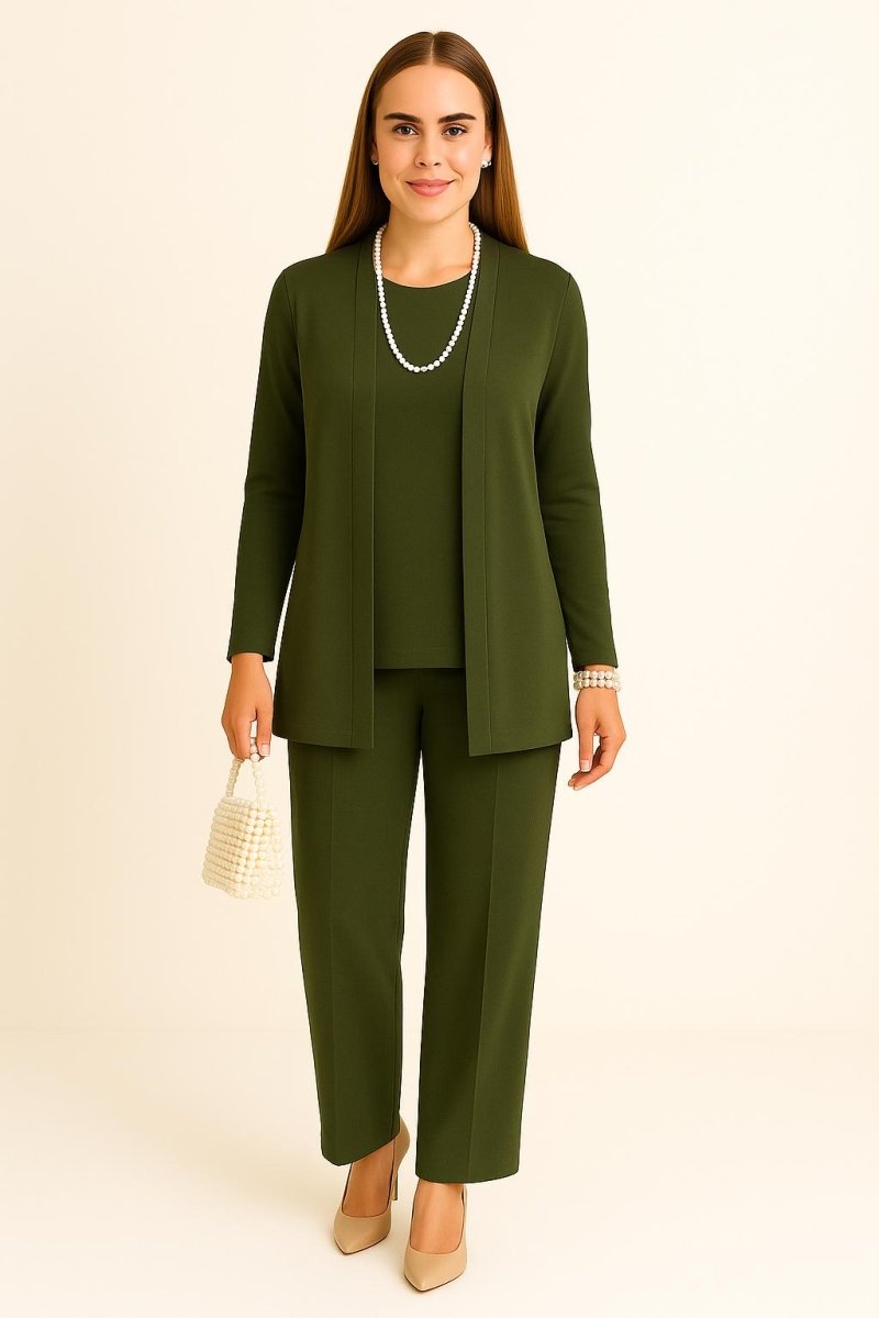 Cardigan, Top & Trousers Set