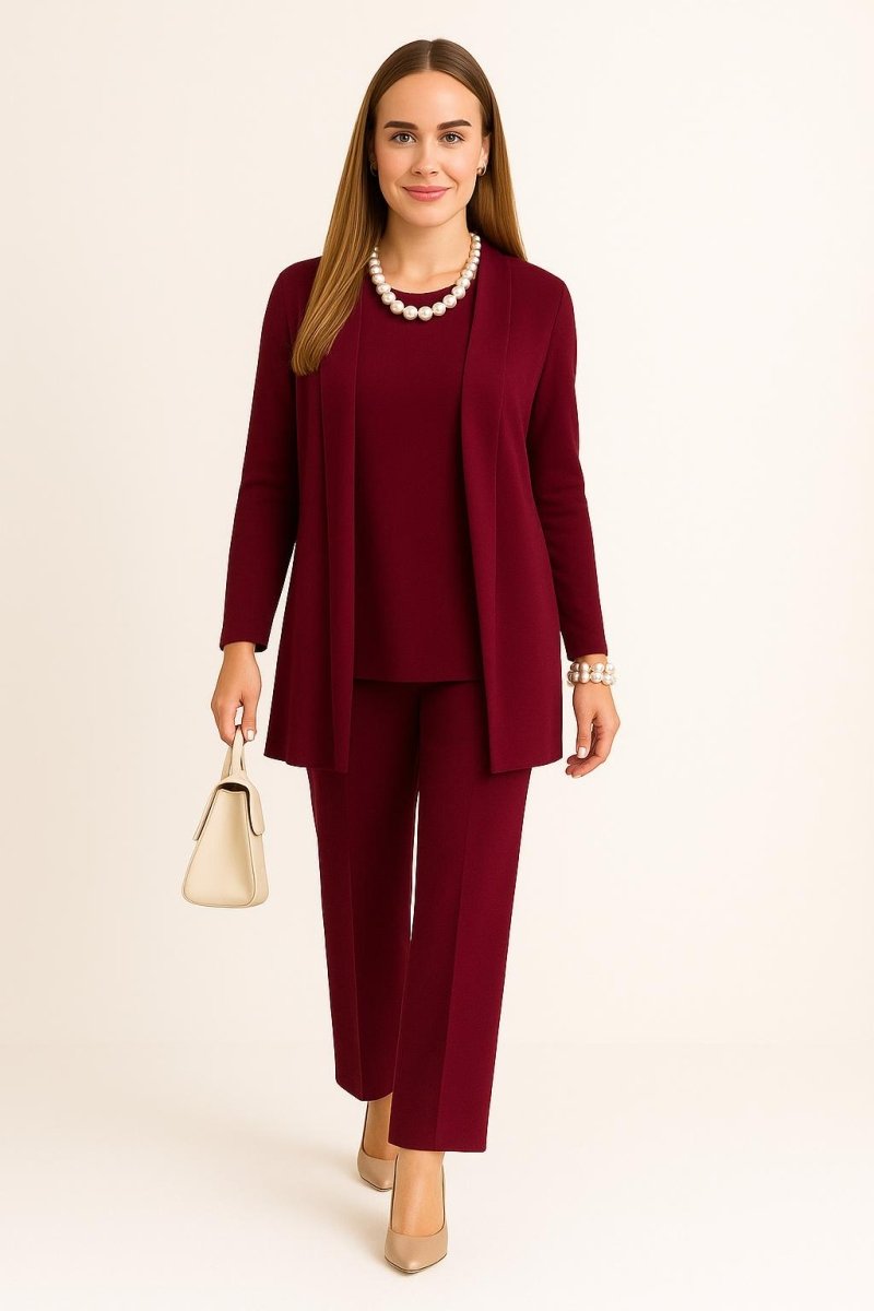 Cardigan, Top & Trousers Set