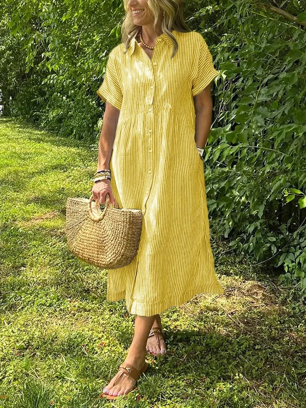 Women’s Dress | Striped Button-Up