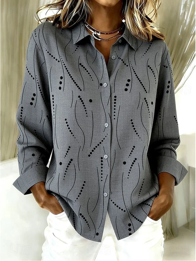 Elaina | Casual Dotted Line Pattern Blouse