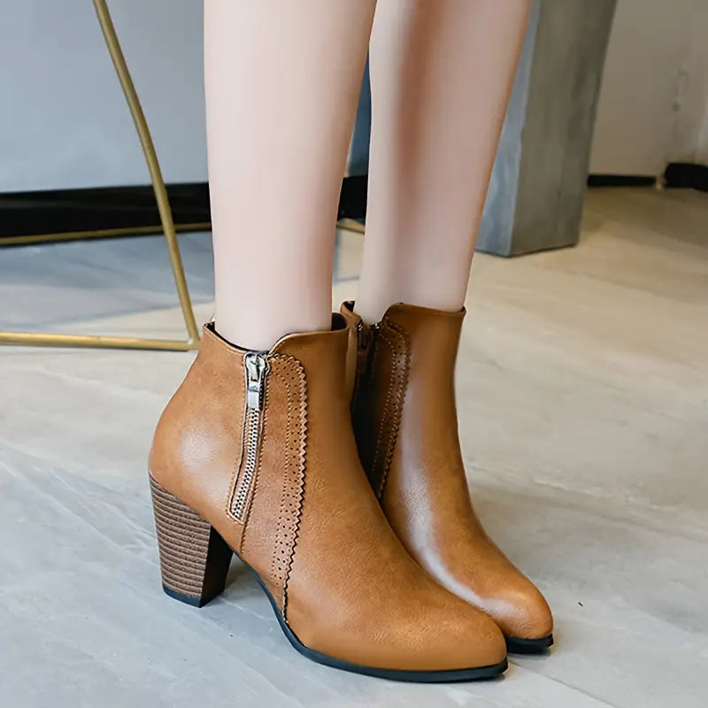 Women’s Soft Sole Chunky Heel Ankle Boots