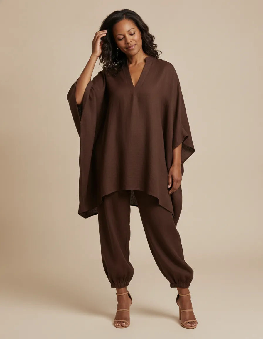 Gabrielle | V-Neck Batwing Two-Piece Set