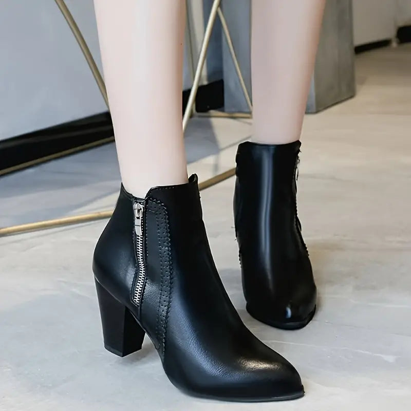 Women’s Soft Sole Chunky Heel Ankle Boots