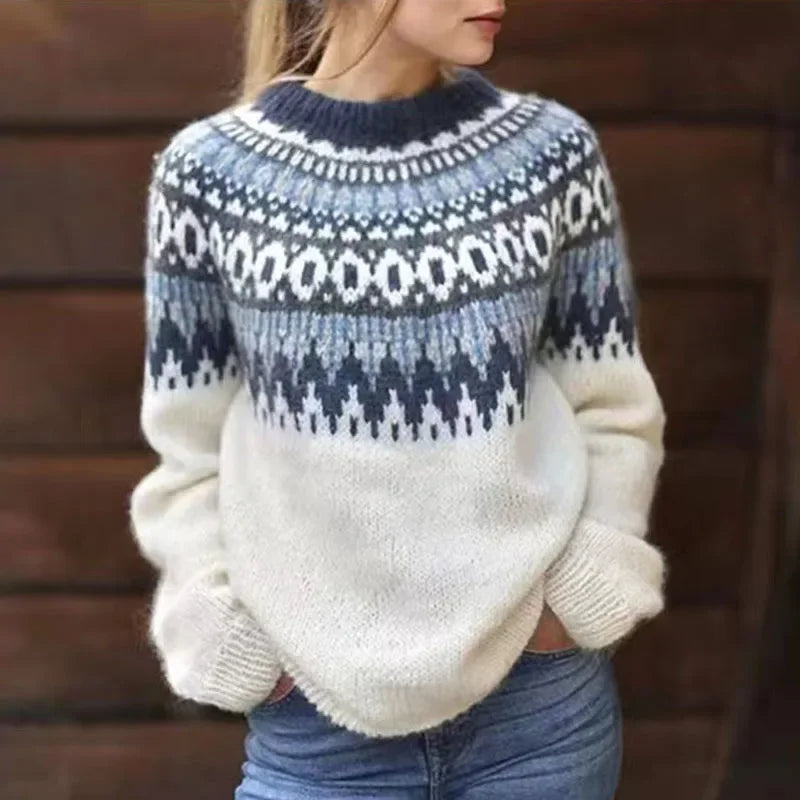 Women’s Fair Isle Knit Pullover Sweater