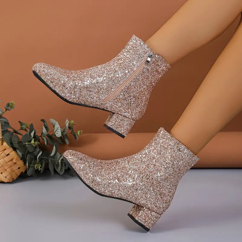 Women’s Patterned Heel Party Boots