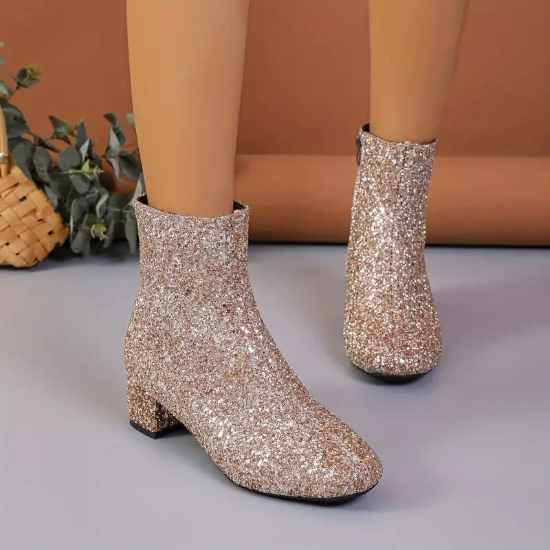 Women’s Patterned Heel Party Boots
