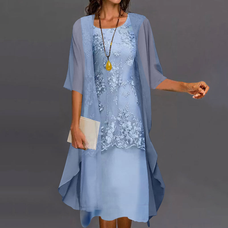 Eleanor | Elegant Chiffon Two-Piece Dress