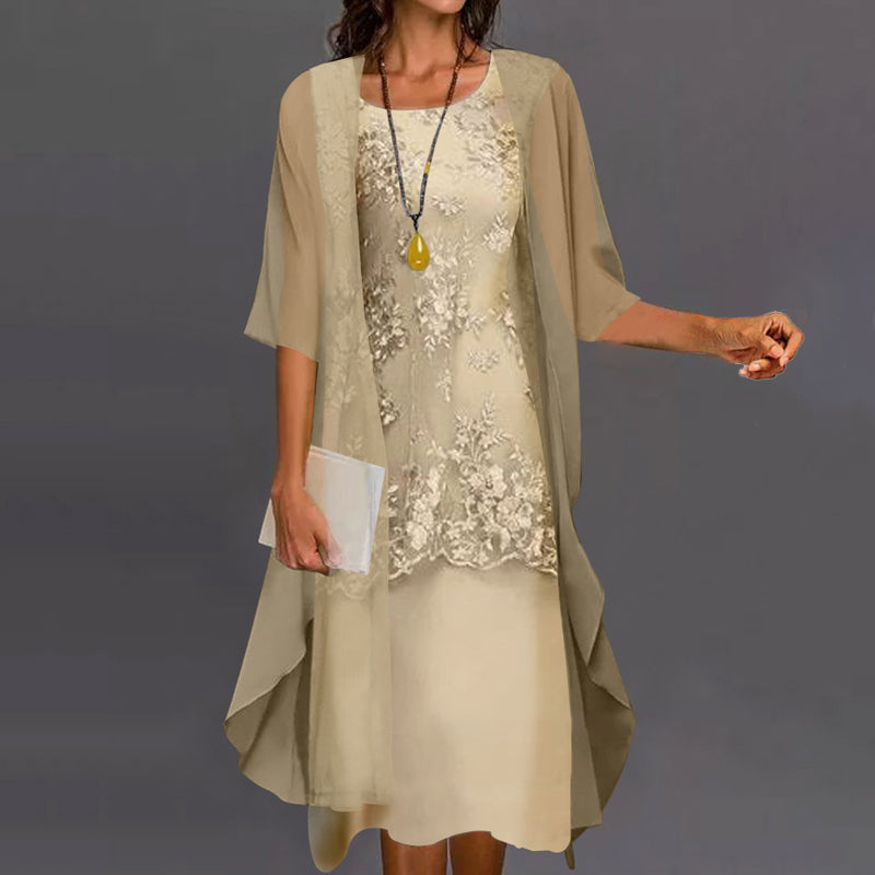 Eleanor | Elegant Chiffon Two-Piece Dress