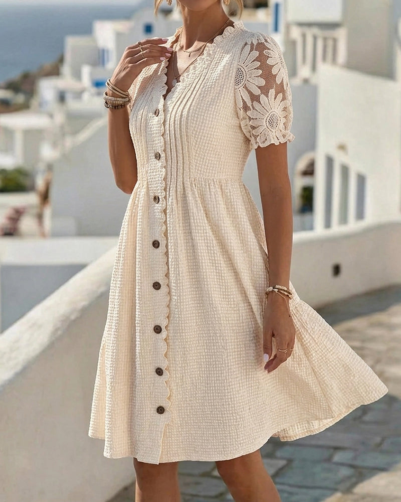 Deneke | Balloon Sleeve Midi Dress