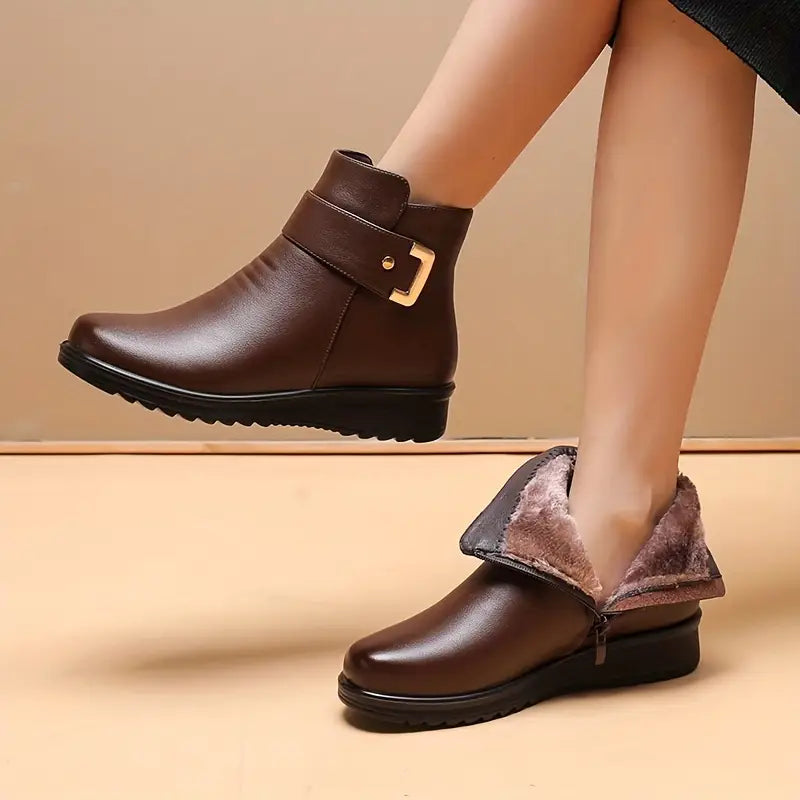 Women’s Fleece-Lined Winter Ankle Boots