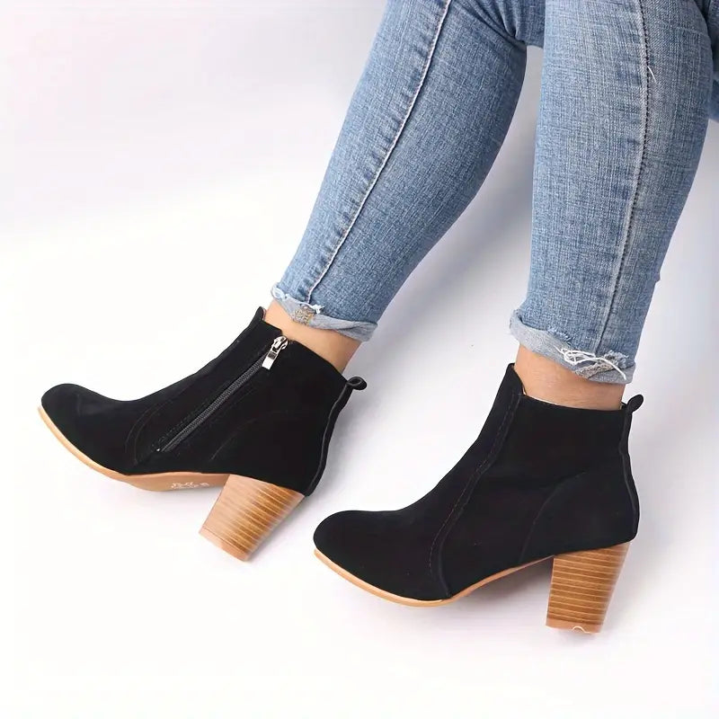 Women’s Comfort Chunky Heel Ankle Boots
