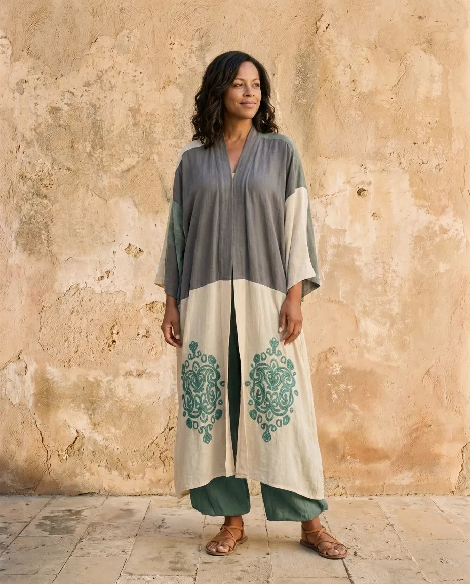 Seraphina | Printed Linen Look Three-Piece Set