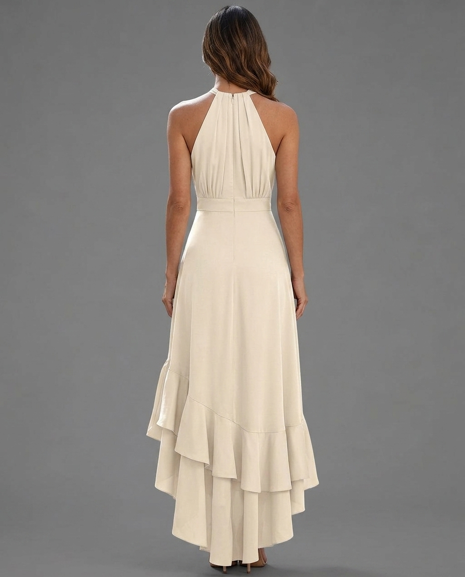 Rosalind™ | Asymmetric Halter Maxi Dress