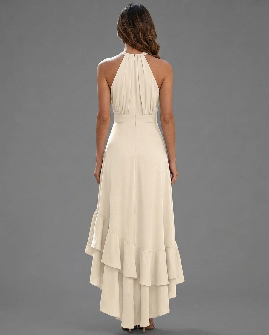Rosalind™ | Asymmetric Halter Maxi Dress