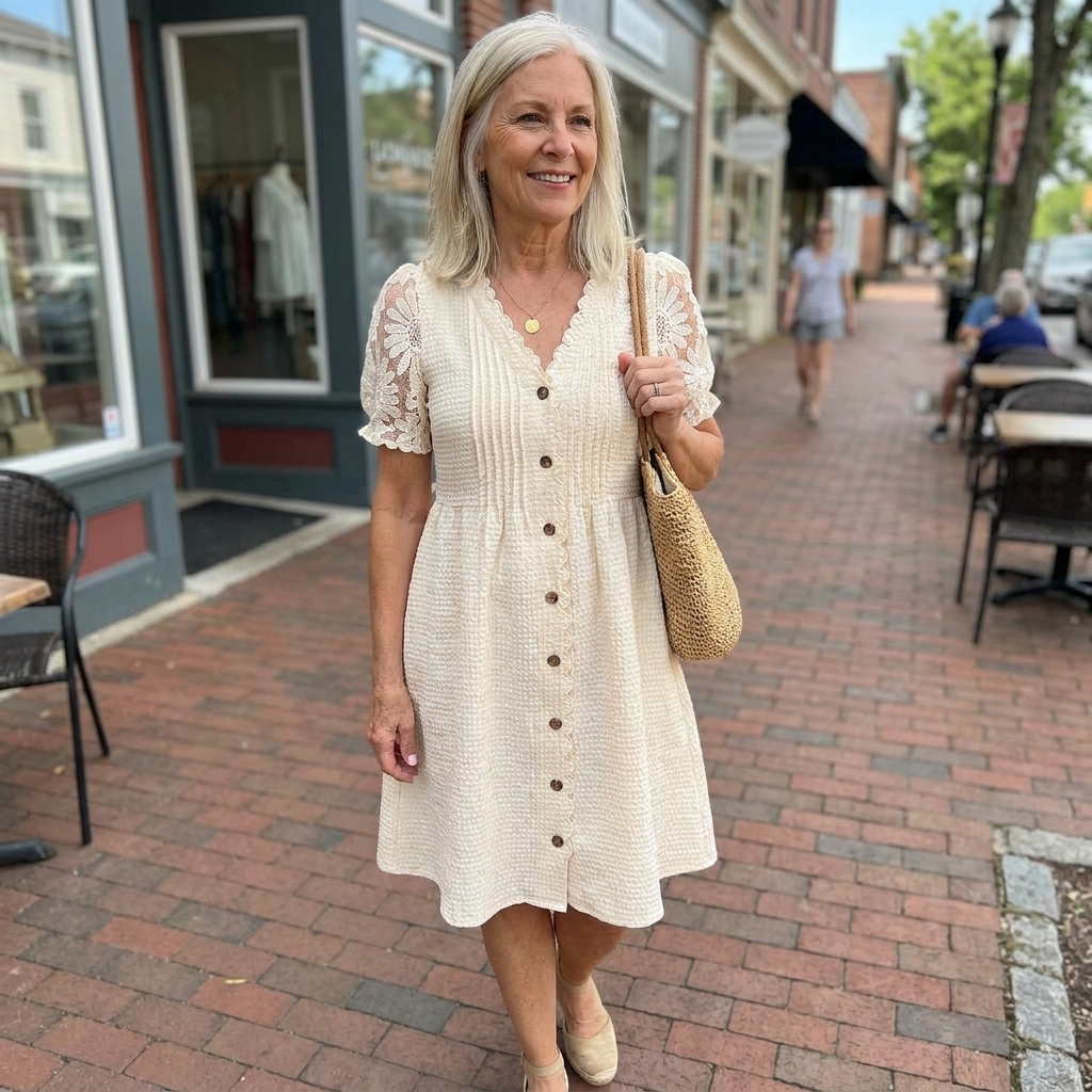 Deneke | Balloon Sleeve Midi Dress