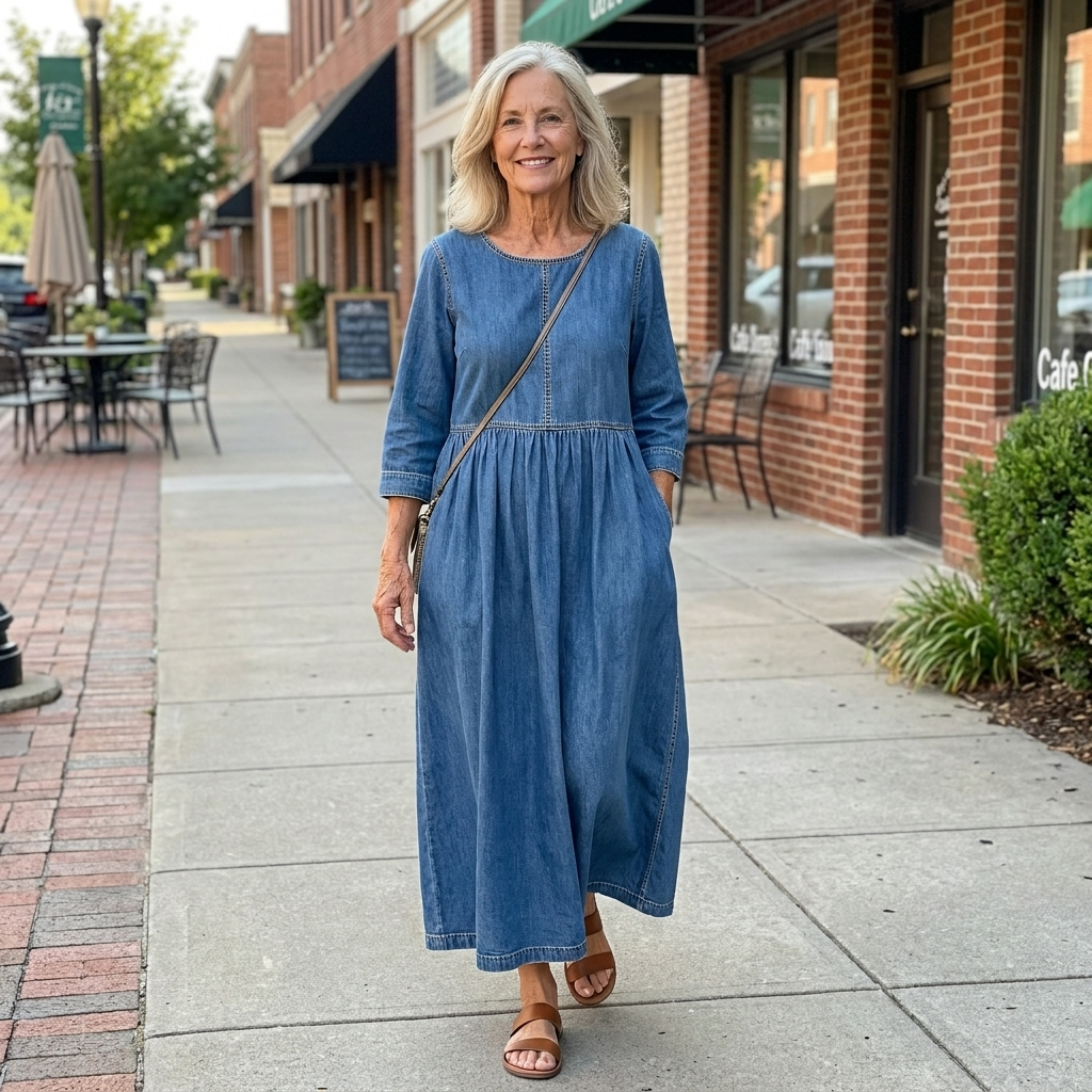 Roberta™ | Denim Maxi Dress
