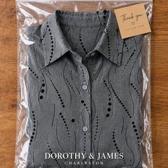 Dorothy & James Charleston packaging for Pernella Casual Dotted Line Pattern Blouse