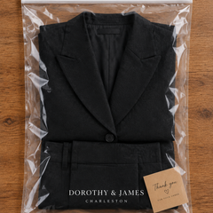 Dorothy & James Charleston packaging for Sophia Elegant Suit