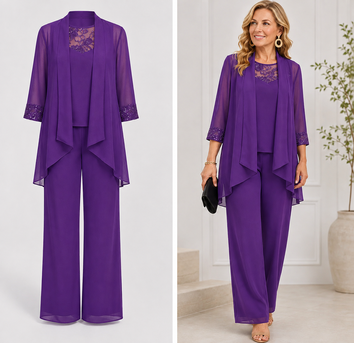 Estelle™ | Flowing Jacket & Wide-Leg Pant Set