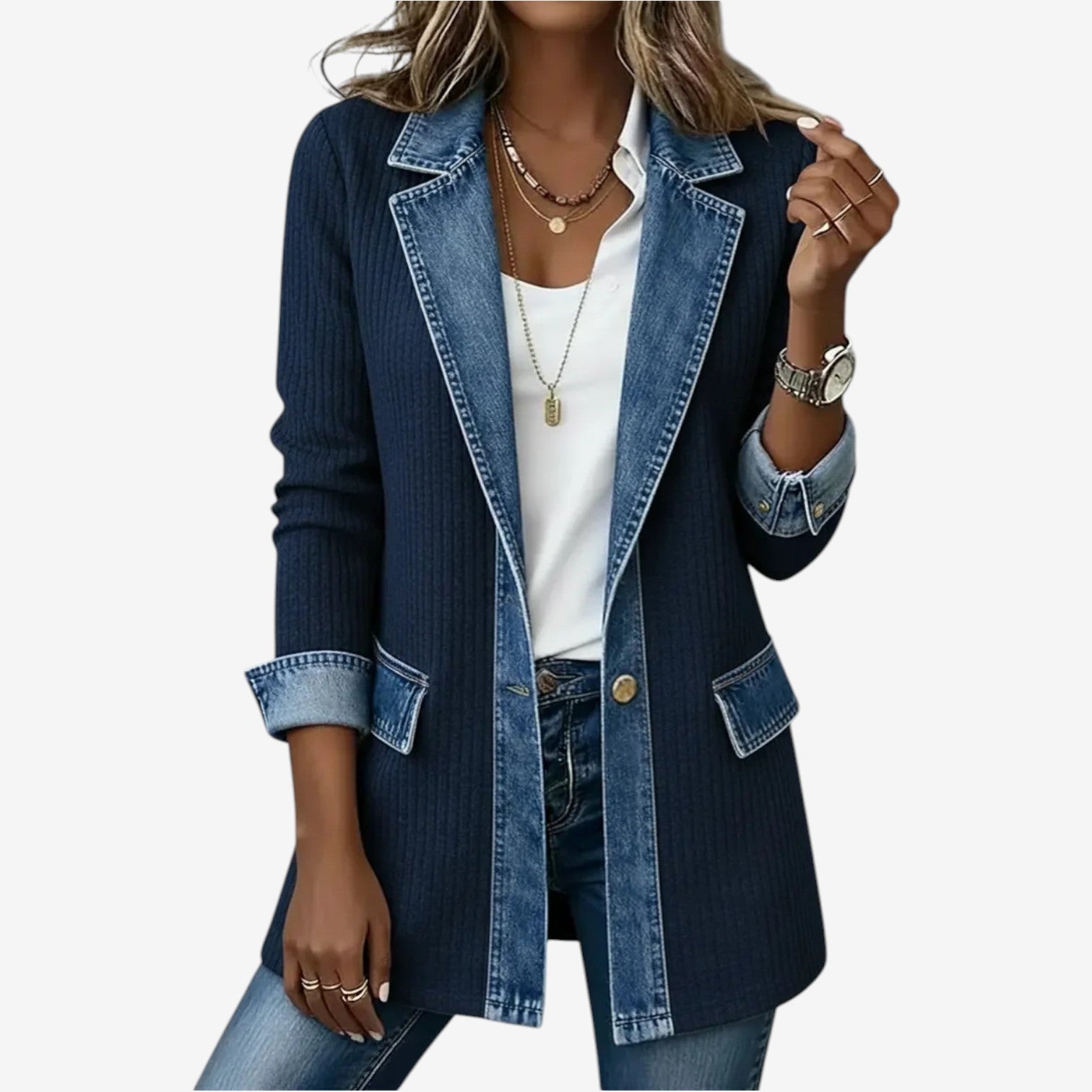 RENO | Denim Knit Jacket