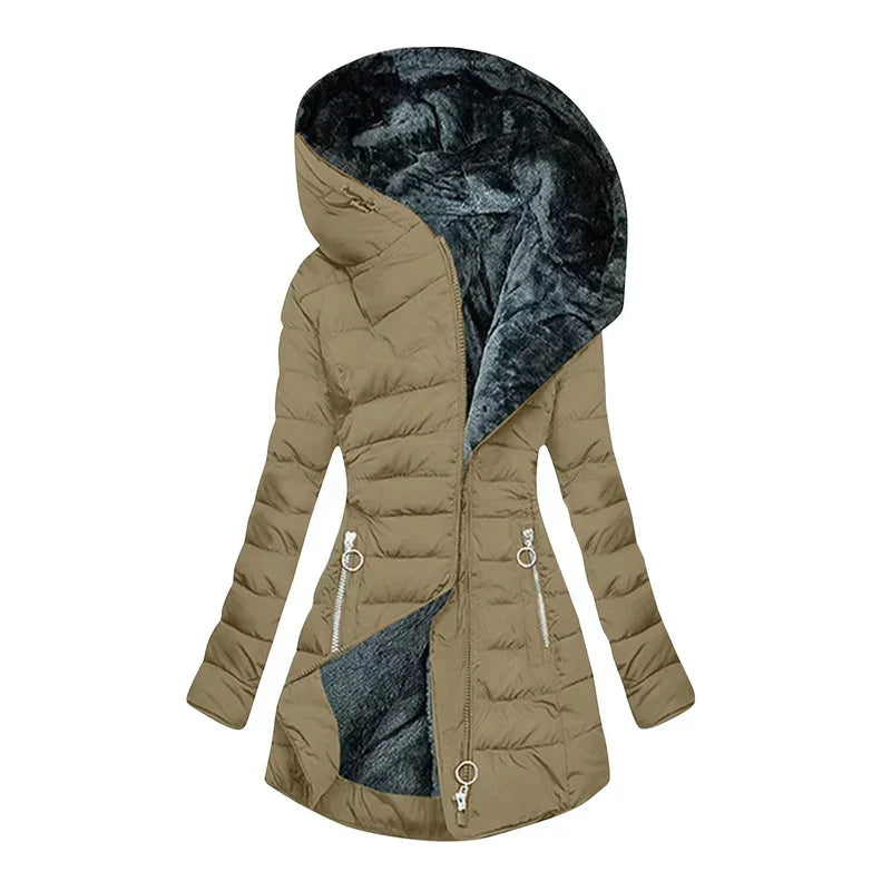 Sienna™ | Fleece-Lined Hooded Winter Coat
