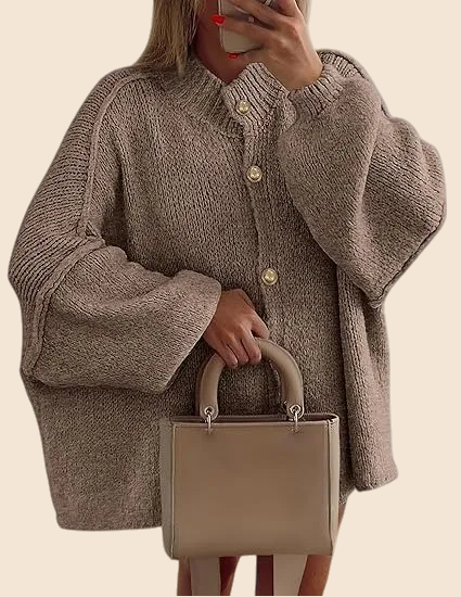 Patsy | Chunky Knit Button Front Cardigan