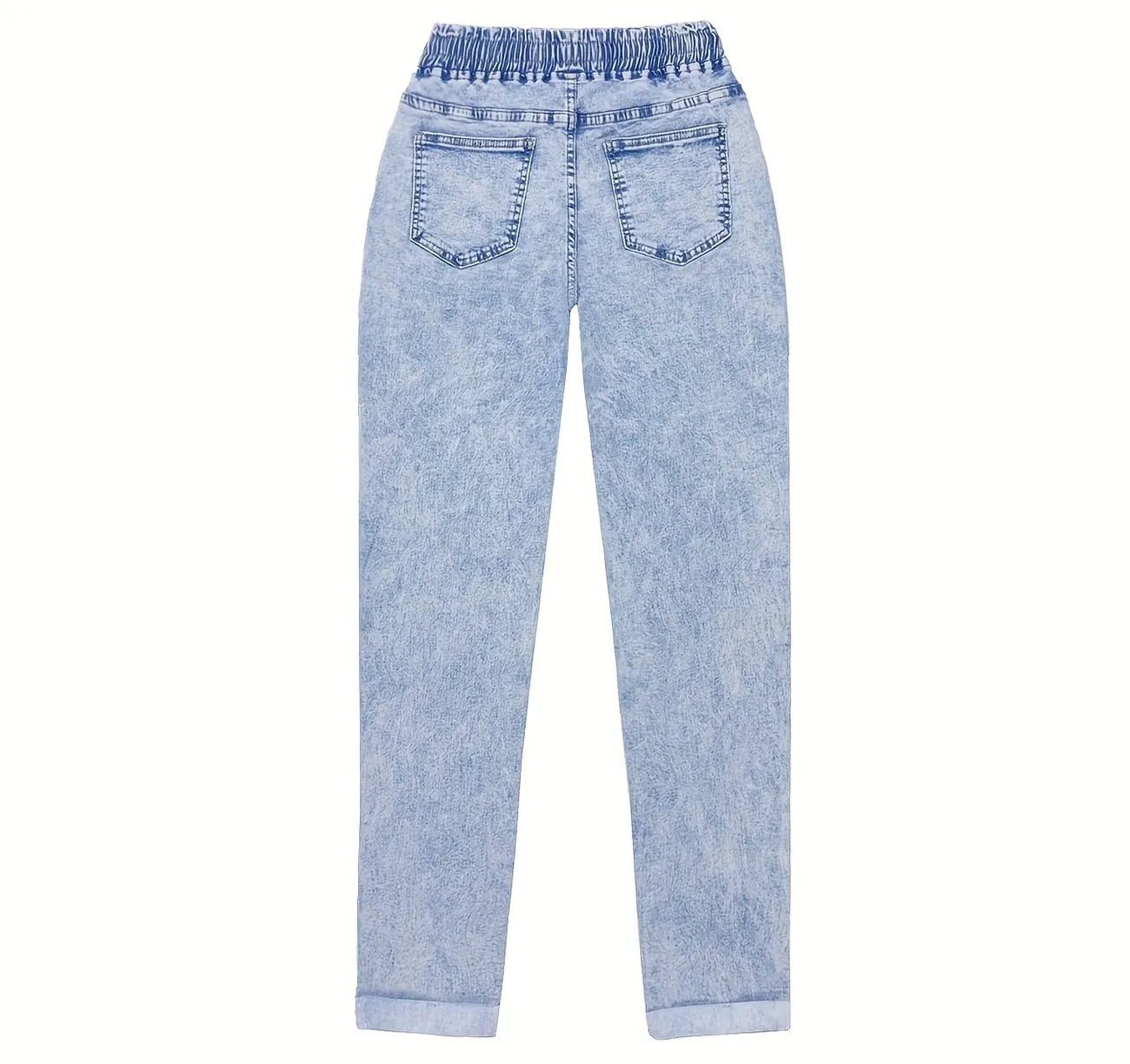 Women's Drawstring Tapered Denim Pants