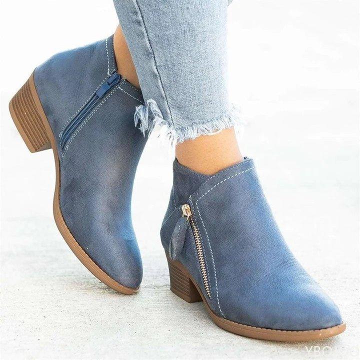 Sizily™ | Ankle Block Heel Side Zip