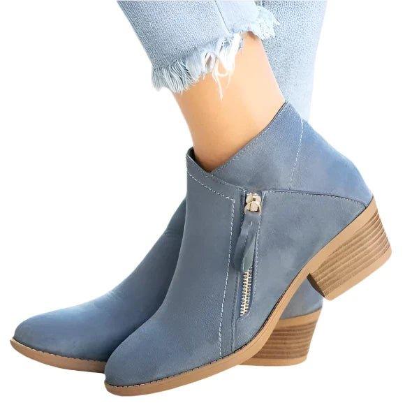 Sizily™ | Ankle Block Heel Side Zip