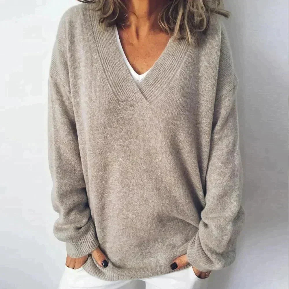 Monika - V-Neck Cashmere Pullover