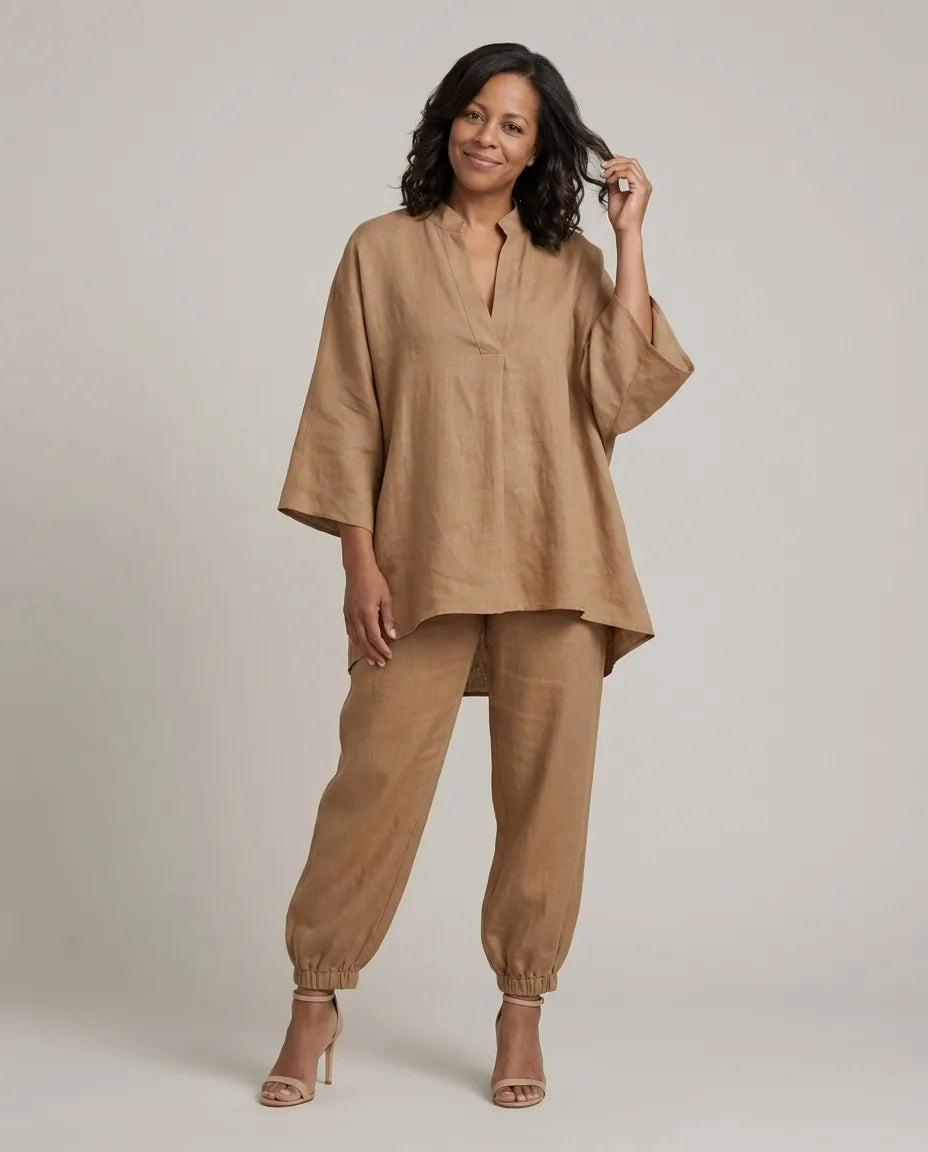 Gabrielle | V-Neck Batwing Two-Piece Set
