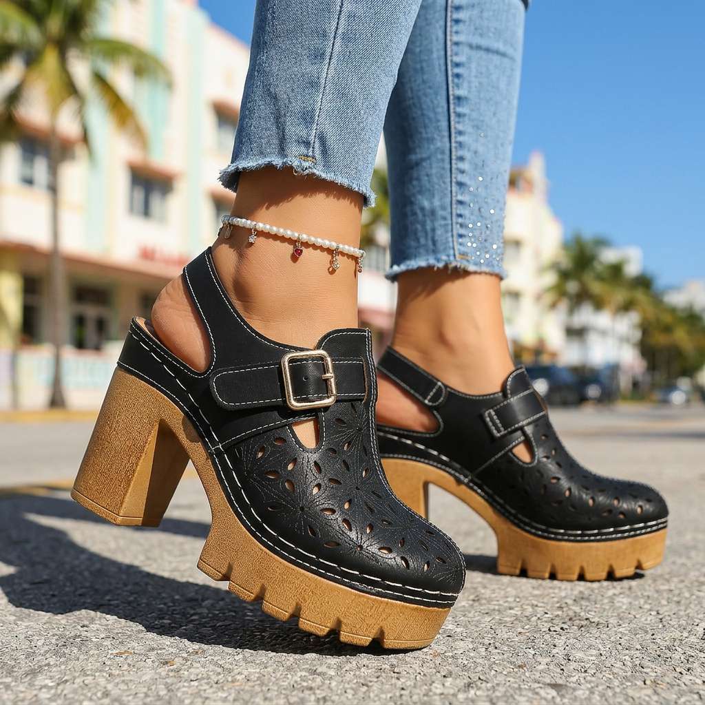 Adeline I Buckle Heels