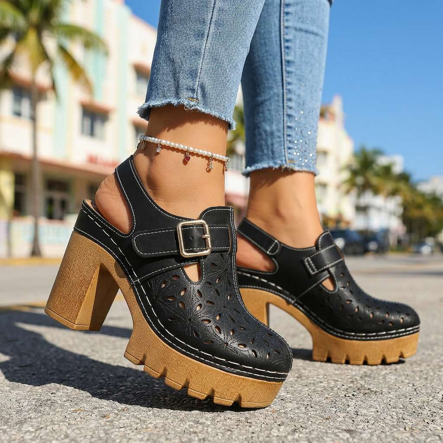 Adeline I Buckle Heels