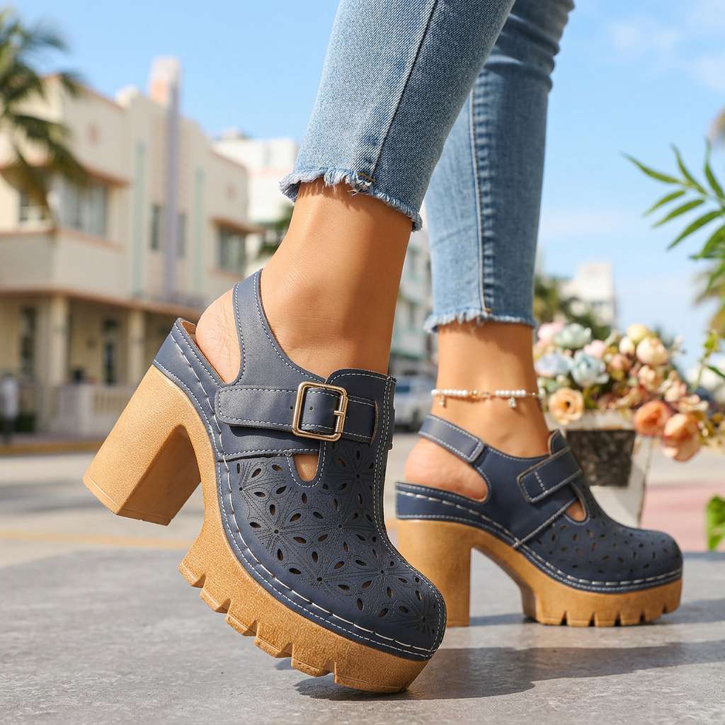 Adeline I Buckle Heels