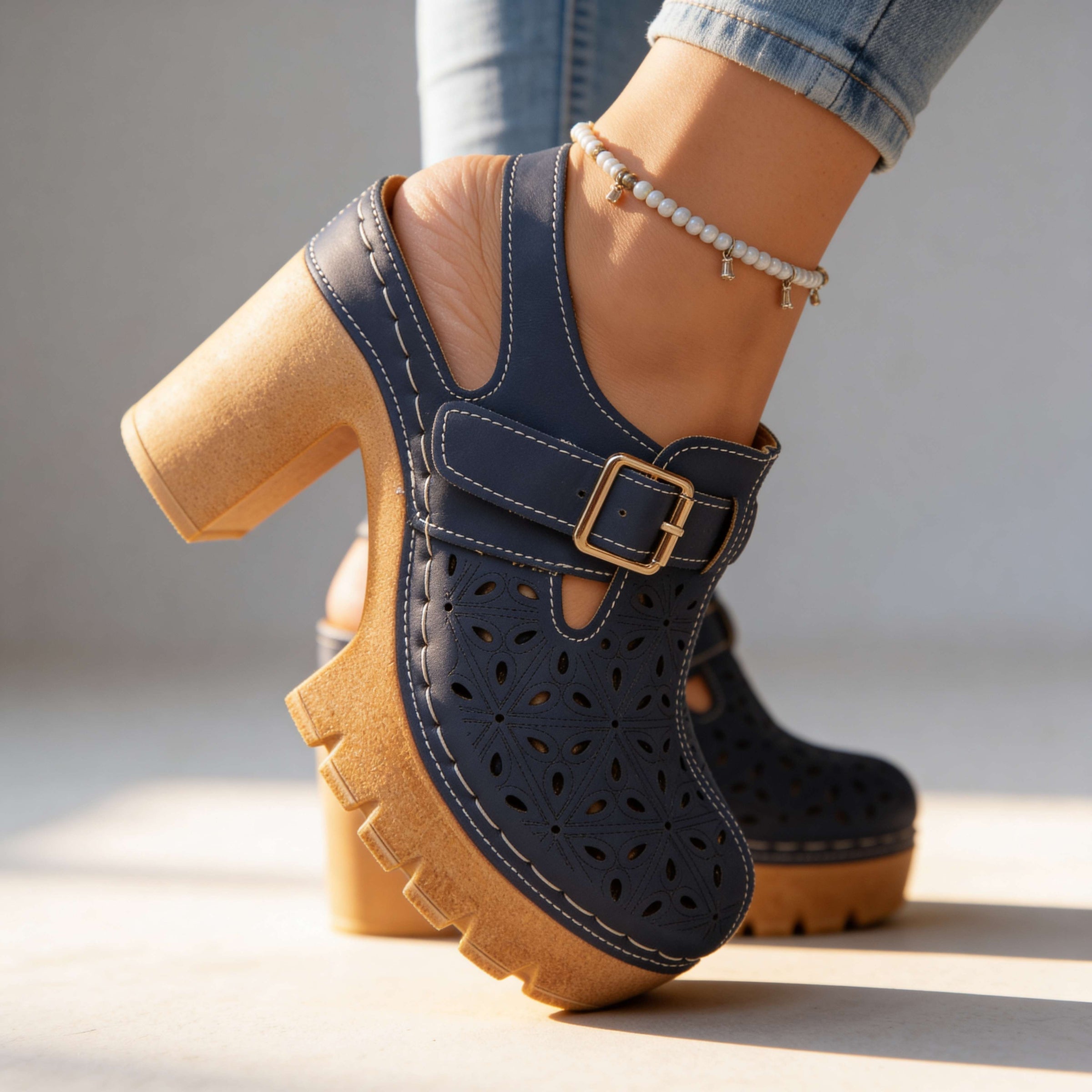 Adeline I Buckle Heels