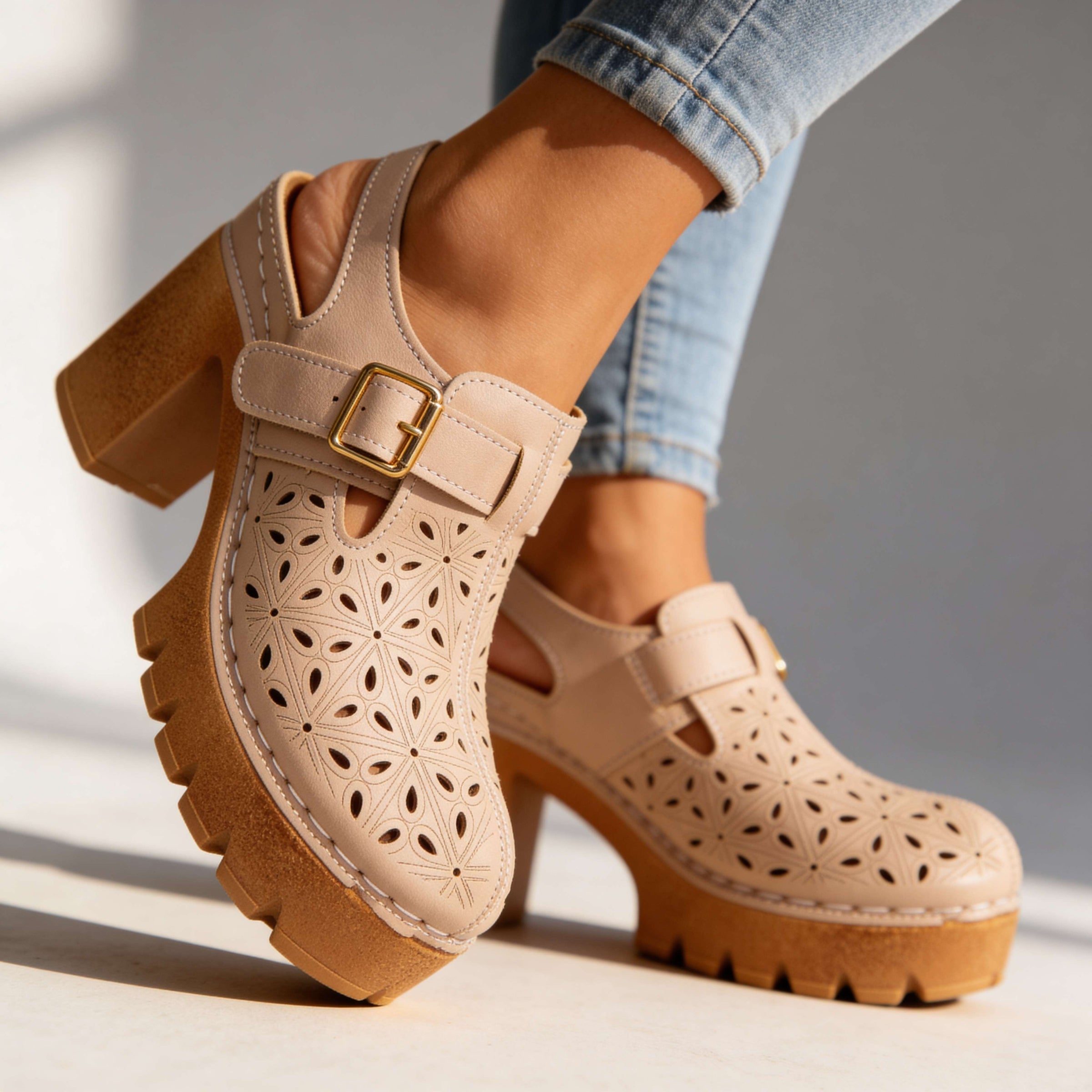Adeline I Buckle Heels