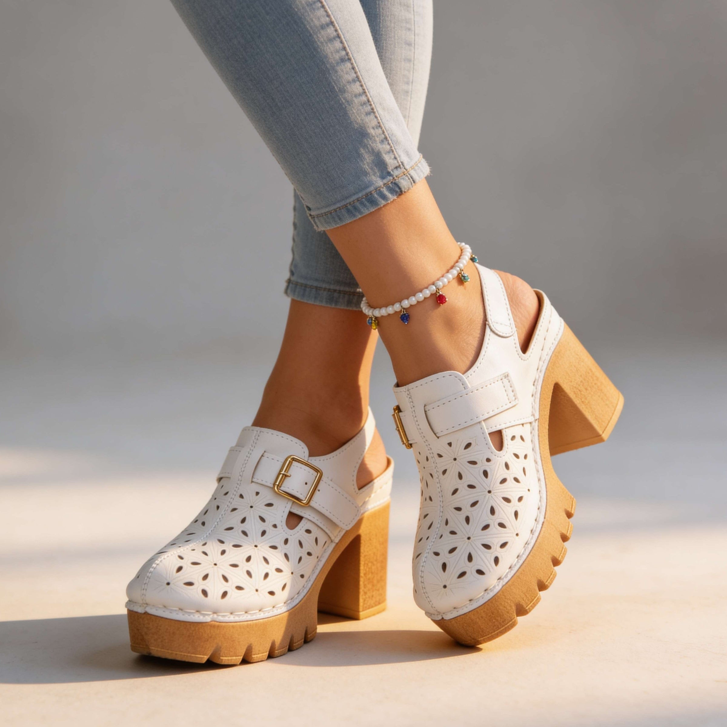 Adeline I Buckle Heels