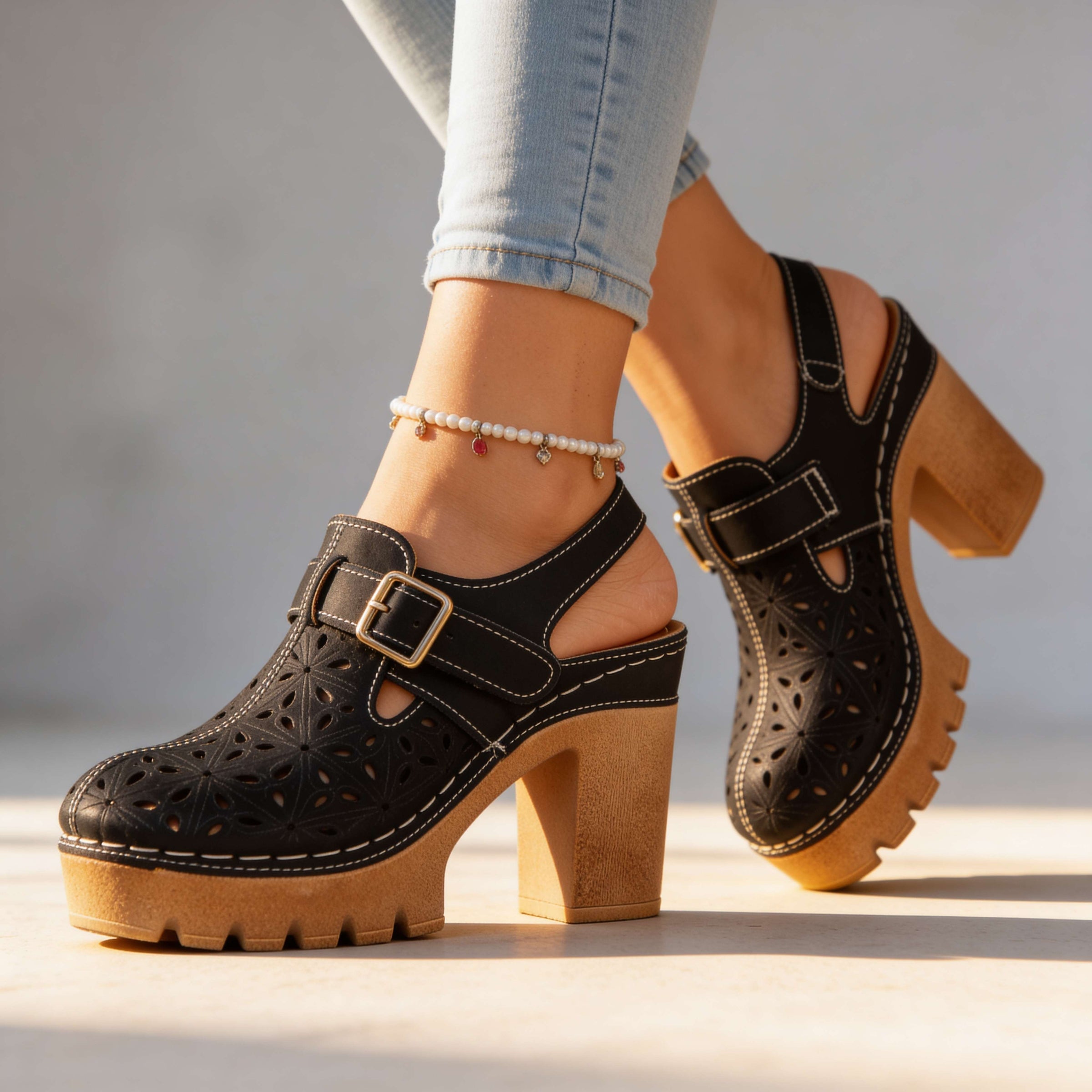 Adeline I Buckle Heels