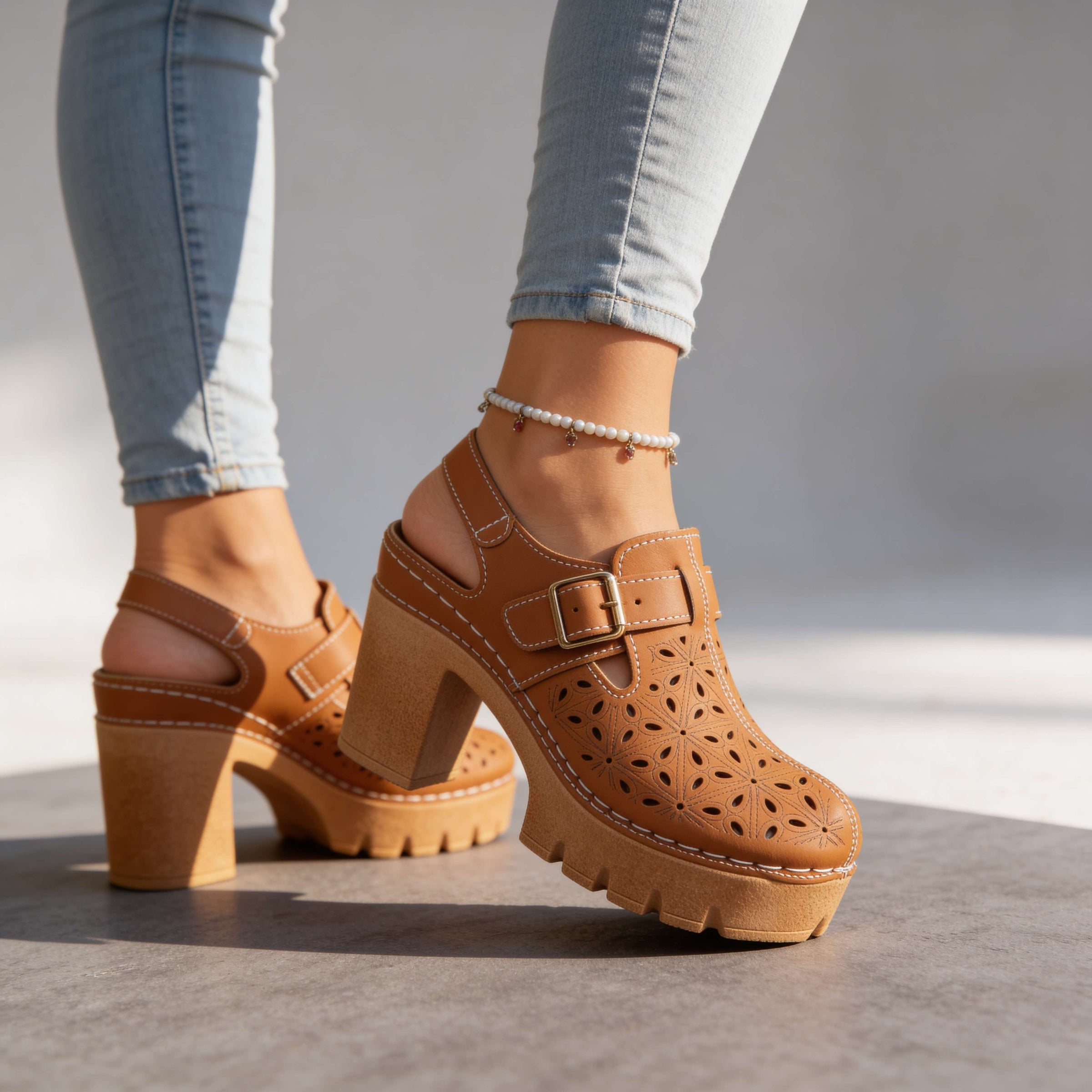 Adeline I Buckle Heels