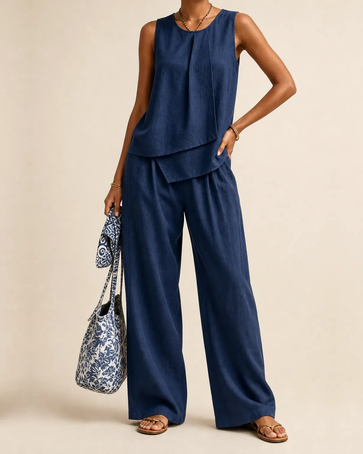 Yasmin | Sleeveless Top & Wide-Leg Set