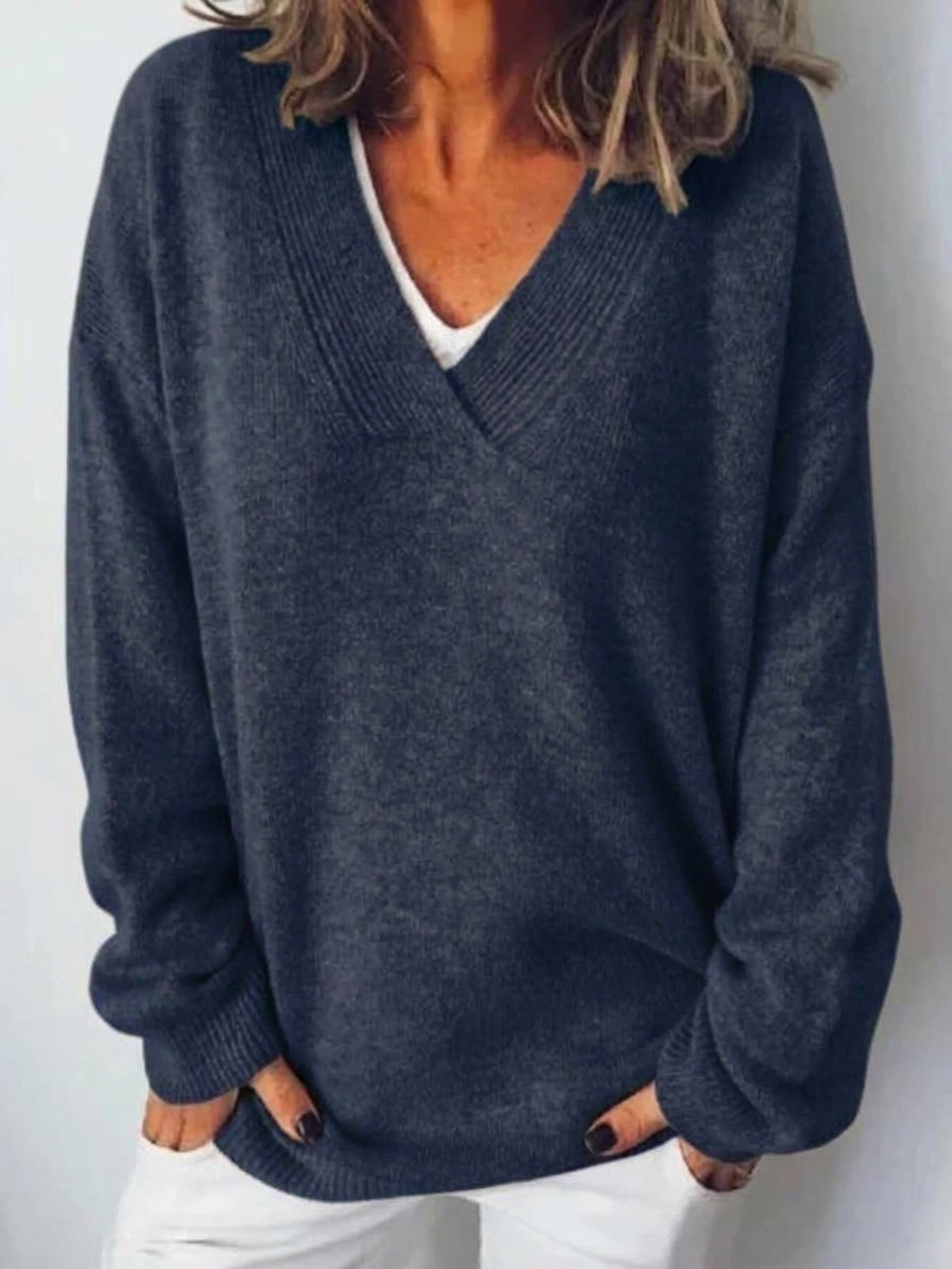 Monika - V-Neck Cashmere Pullover