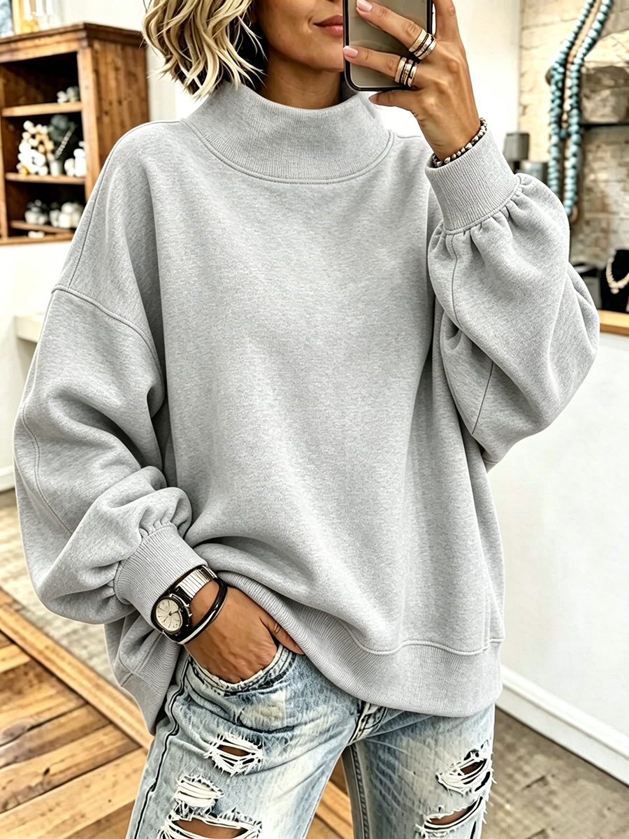Willa™ High-Neck Oversized Sweatshirt