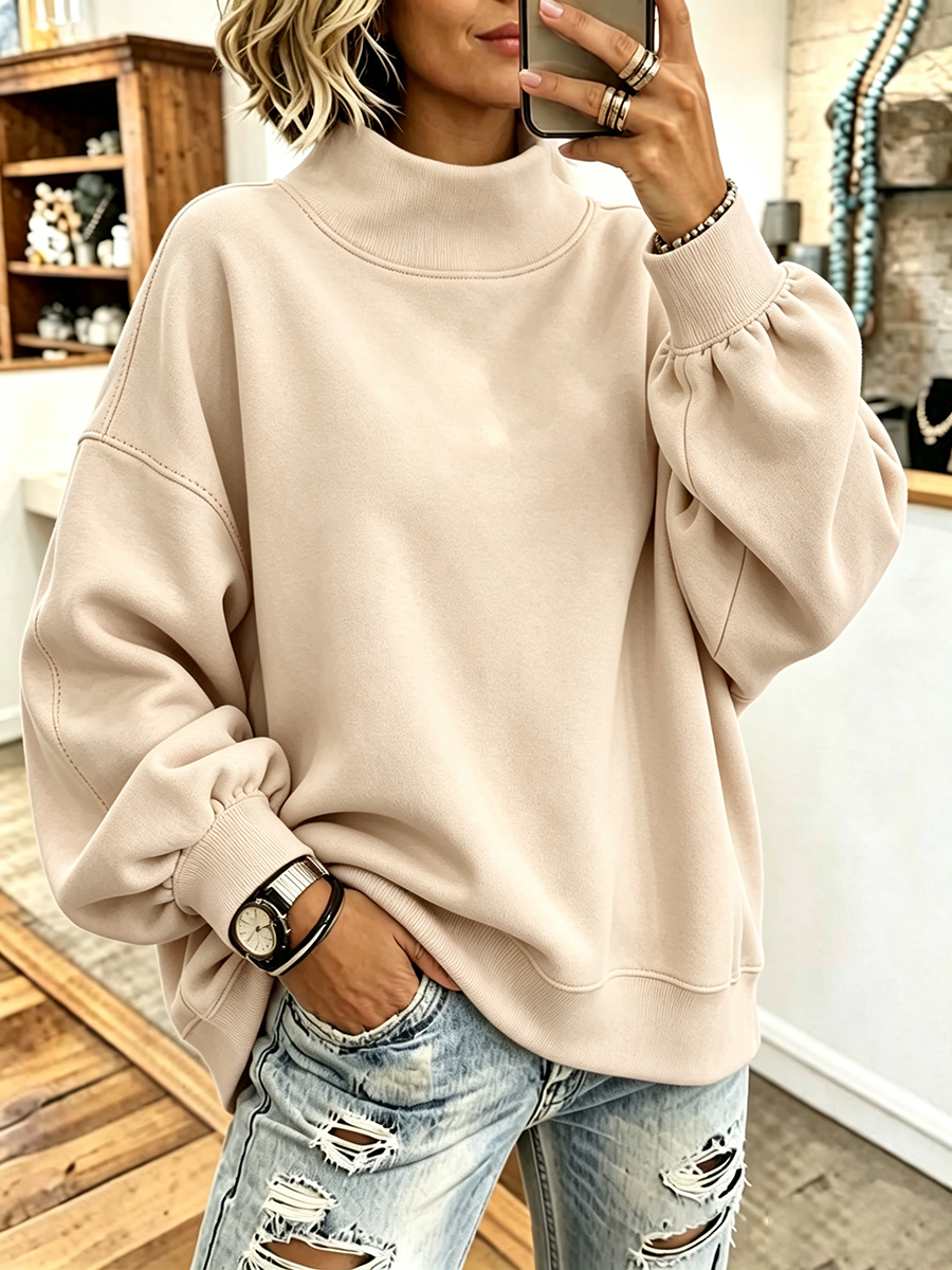 Willa™ High-Neck Oversized Sweatshirt