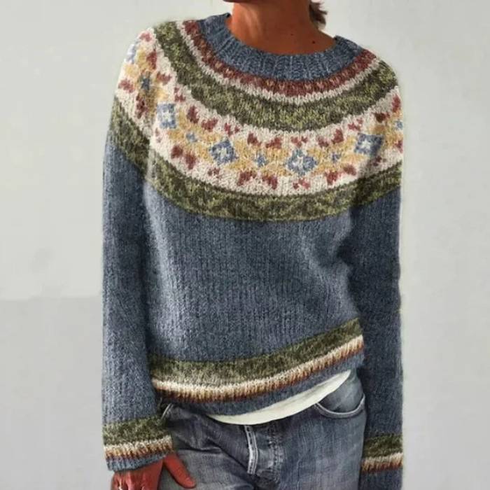 Women’s Patterned Knit Pullover Sweater